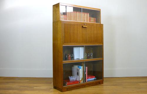 1930s Golden Oak Minty of Oxford Bureau Bookcase (1 of 11)