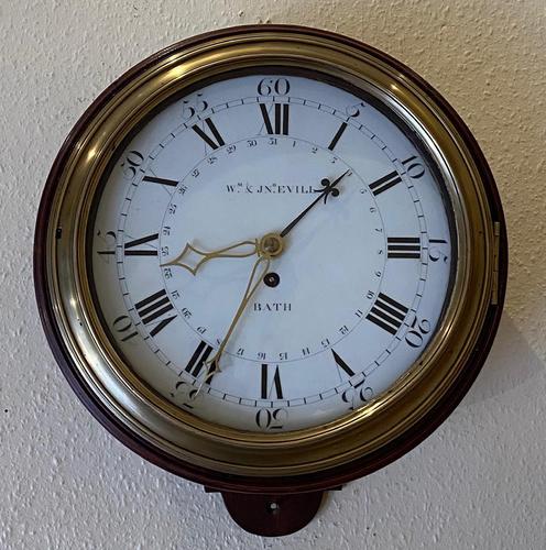 Rare Wall Clock with Enamel Dial (1 of 6)