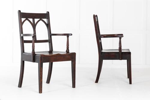 Pair of Early 19th Century English Oak Chairs (1 of 5)