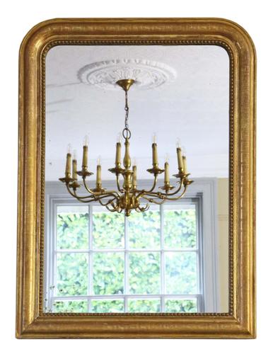 Antique Large Quality 19th Century French Gilt Wall Mirror Overmantle (1 of 6)