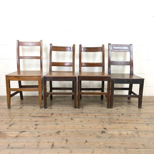 Four Similar 19th Century Welsh Oak Bar Back Farmhouse Chairs (1 of 9)