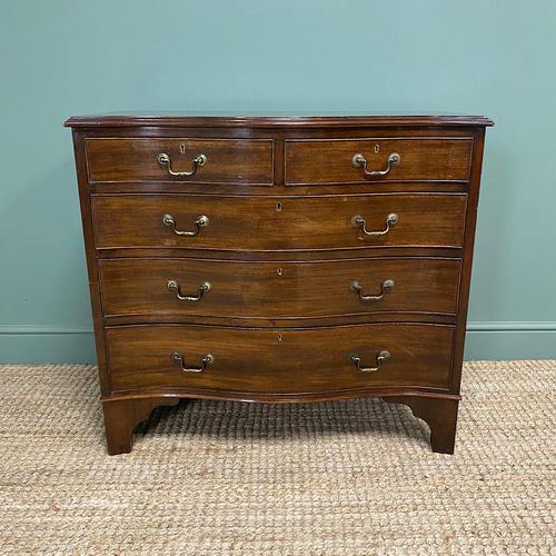 Edwardian Walnut Serpentine Antique Chest of Drawers (1 of 9) Edwardian Walnut Serpentine Antique Chest of Drawers (1 of 9)