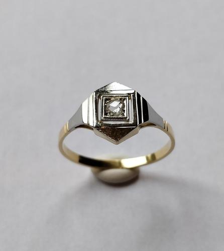 1920s Art Deco 18ct White Yellow Gold Diamond Ring (1 of 5) 1920s Art Deco 18ct White Yellow Gold Diamond Ring (1 of 5)