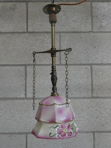 Converted Gas Lamp with Pink Shade (1 of 5)