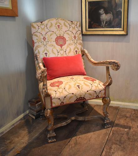 Superb Painted & Gilded Armchair (1 of 10)