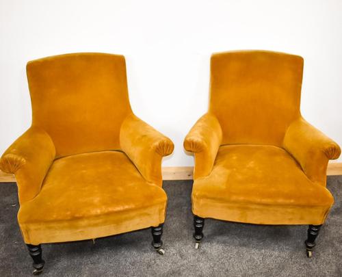 Napoleon III Pair of His & Hers Club Chairs (1 of 8)