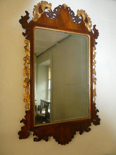 English 18th Century Mahogany & Gilt Mirror (1 of 9)