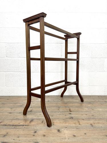 Edwardian Inlaid Mahogany Towel Rail (1 of 8)