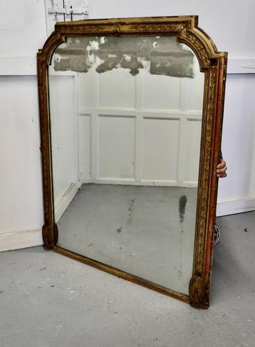 Large Shabby Gilt Overmantel (1 of 9)