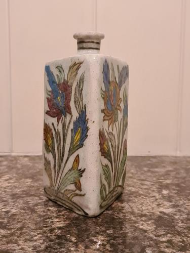 18th Century Antique Iznik Stoneware Vase Flask Bottle Persian Ottoman Islamic (1 of 12)