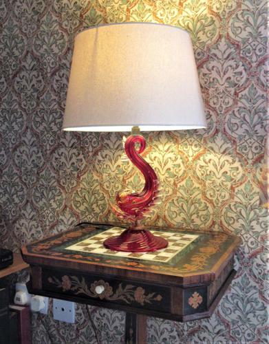 Vintage Italian Venetian Murano Glass Dolphin Lamp, Rewired c.1950 (1 of 9)