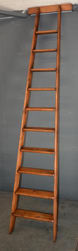 Antique Pine Library Ladder (1 of 3)