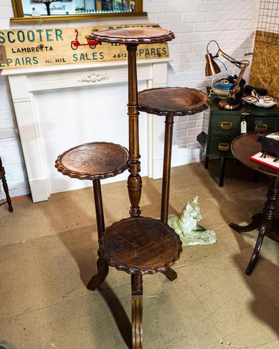 Italian Walnut Jardiniere / Cake Stand (1 of 6)