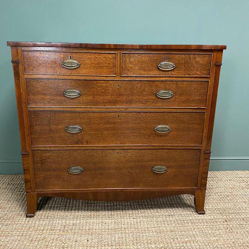 Georgian Oak Country Antique Chest of Drawers (1 of 8)