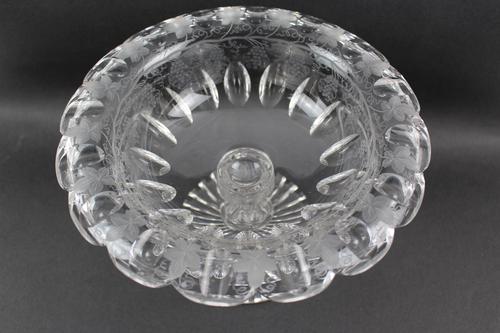 Heavy Victorian Glass Fruit Bowl (1 of 5)