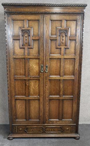 Good Quality Carved Oak Wardrobe. A Gardner & Sons, Glasgow (1 of 13)