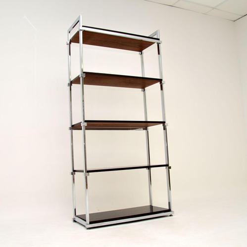 1970's Vintage Rosewood & Chrome Bookcase by Pieff (1 of 9)