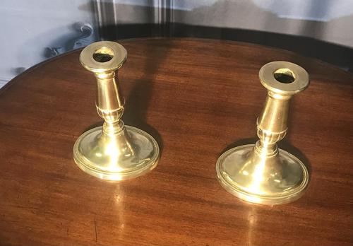 Pair of Georgian Brass Candlesticks (1 of 5)