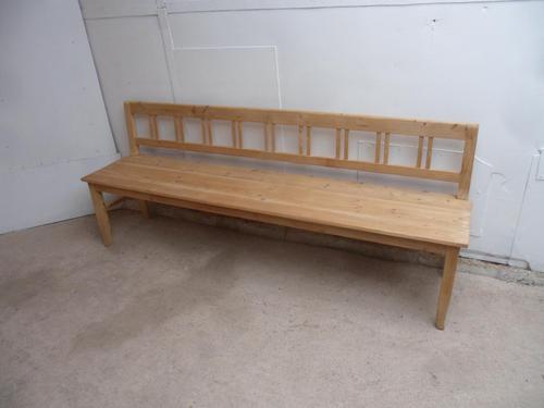 3/4 Seater Victorian Antique  Pine Hall / Kitchen Bench to wax / paint (1 of 9)