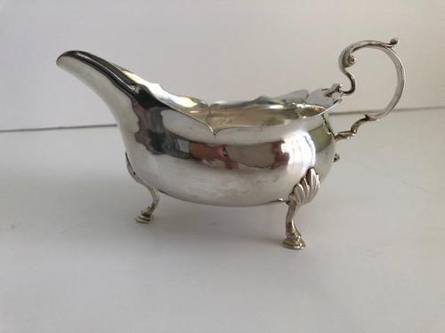 Antique Solid Silver Sauce Boat by James Crawford - Newcastle 1774 (1 of 3)