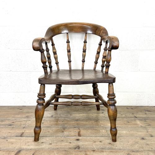 Antique 19th Century Smoker’s Bow Chair (1 of 9)