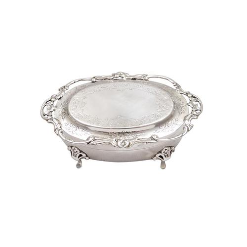 Antique Edwardian Sterling Silver Trinket Box 1907 (1 of 10)