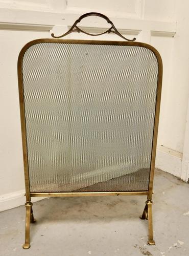 Victorian Arts & Crafts Brass Fire Guard, Spark Screen (1 of 4) Victorian Arts & Crafts Brass Fire Guard, Spark Screen (1 of 4)