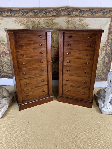 Pair of Mahogany Wellington Chests (1 of 7)