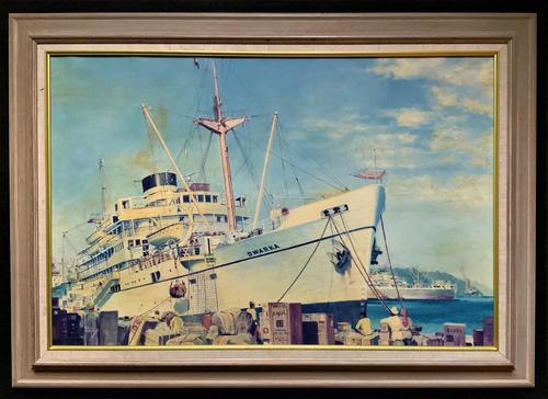 Aft: Colin Verity Large Cruise Ship 'DWARKA' Print on Canvas Pic (1 of 13) Aft: Colin Verity Large Cruise Ship 'DWARKA' Print on Canvas Pic (1 of 13)