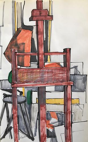 Original watercolour 'Tuscan studio' by Toby Horne Shepherd 1909-1993. Signed. c.1965 (1 of 1) Original watercolour 'Tuscan studio' by Toby Horne Shepherd 1909-1993. Signed. c.1965 (1 of 1)