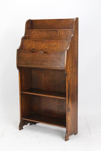 Edwardian Oak Display Stand / Open Bookcase (1 of 13)