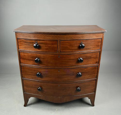 Georgian Mahogany Bow Front Chest of Drawers (1 of 5)