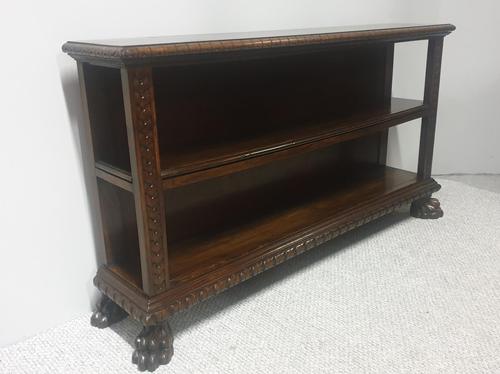 Low Open Mahogany Bookcase (1 of 7)