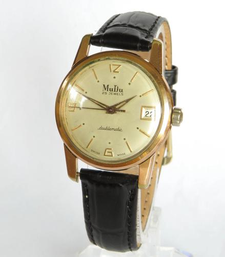 Gents 1950s Mudu Doublematic Wrist Watch (1 of 5)