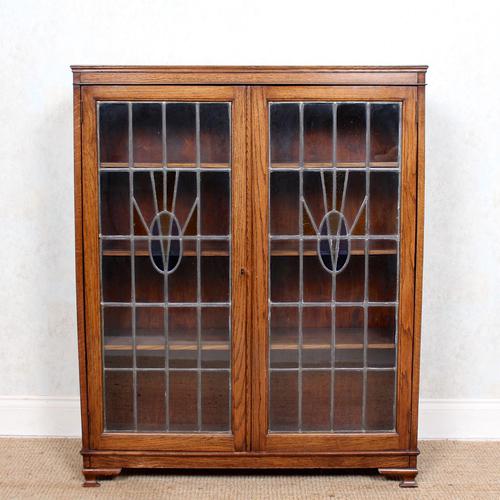 Oak Leaded Stained Glazed Bookcase Arts & Crafts Edwardian (1 of 11) Oak Leaded Stained Glazed Bookcase Arts & Crafts Edwardian (1 of 11)