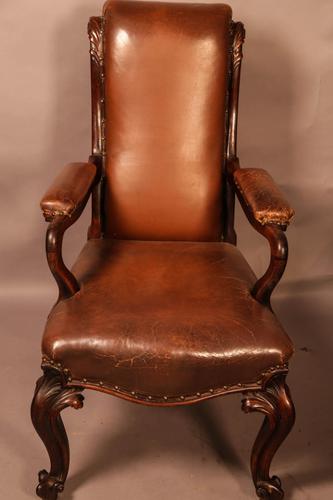 Good Early Victorian Gentlemans Library Armchair in Rosewood (1 of 9)