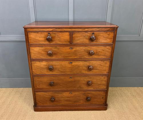 Victorian Tall Mahogany Chest of Drawers (1 of 12)