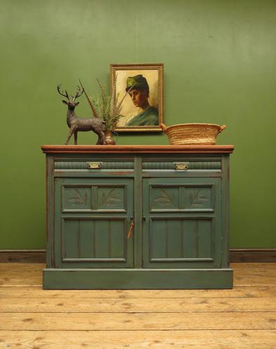 Antique Painted Bohemian Blue Edwardian Sideboard (1 of 22) Antique Painted Bohemian Blue Edwardian Sideboard (1 of 22)