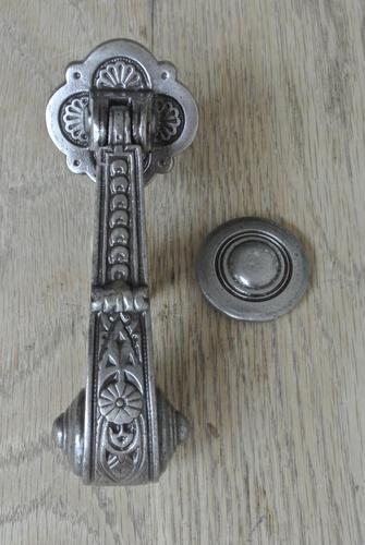 Genuine Victorian Aesthetic Movement Cast Iron Door Knocker Registered Number for 1887 (1 of 7) Genuine Victorian Aesthetic Movement Cast Iron Door Knocker Registered Number for 1887 (1 of 7)