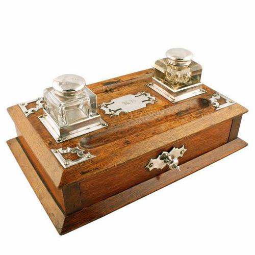 Victorian Oak Inkwell Stand (1 of 7) Victorian Oak Inkwell Stand (1 of 7)