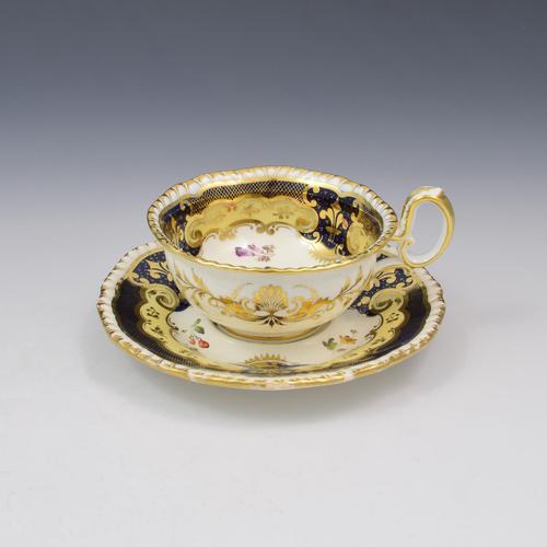 H & R Daniel Porcelain Second Gadroon Tea Cup & Saucer Pattern 4058 c.1825 (1 of 11)