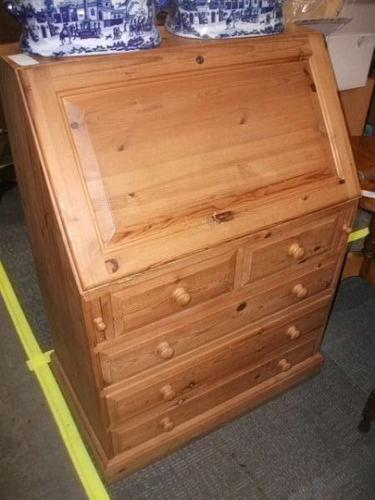 Pine Drop Front Bureau (1 of 2)