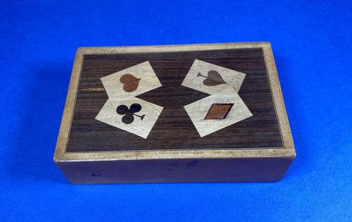 1930s Wooden Inlaid Puzzle Card Box (1 of 11)