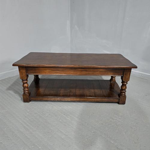 Solid Oak Plank Coffee Table (1 of 6)