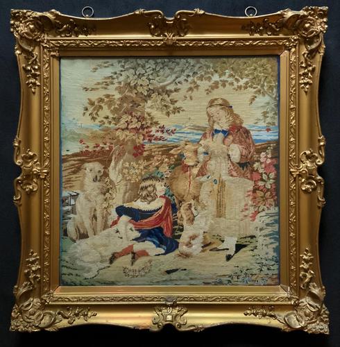 Large Beautiful Framed Original 19thc German Berlin Needlework Tapestry Picture (1 of 15) Large Beautiful Framed Original 19thc German Berlin Needlework Tapestry Picture (1 of 15)