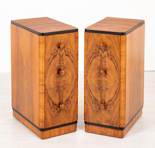 Stylish Pair of Stylish Art Deco Bedside Cabinets (1 of 8) Stylish Pair of Stylish Art Deco Bedside Cabinets (1 of 8)
