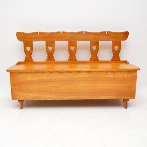 Vintage Solid Elm  Alpine Storage Bench (1 of 8)