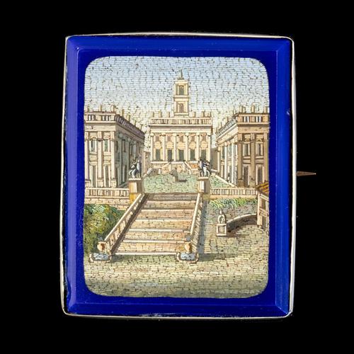 Antique Victorian Micro Mosaic Brooch 18ct Gold c.1860 Boxed (1 of 8) Antique Victorian Micro Mosaic Brooch 18ct Gold c.1860 Boxed (1 of 8)