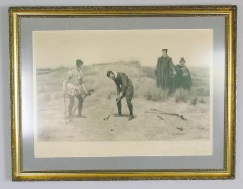 Sabbath Breakers' Antique Golf Engraving by J. C. Dollman, 1896 (1 of 6)