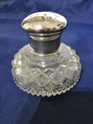Fine Quality Silver & Cut Glass Powder Bowl (1 of 6) Fine Quality Silver & Cut Glass Powder Bowl (1 of 6)
